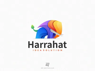 Harrahat artnivorastudio branding colorful creative design elephant graphic design idea illustration logo logo awesome logo inspiration logomaker modern simple technology vector vibrant