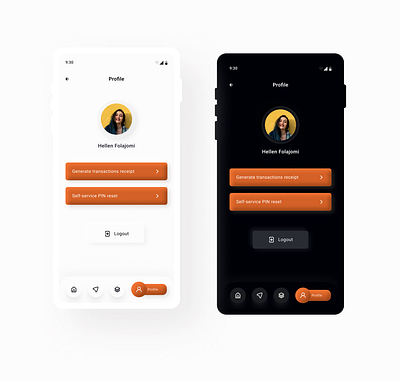 Profile Screen of a Mobile Fintech APP app design mobile app ui ux