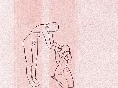 She Is Suffering apple pencil digital work illustration painting procreat