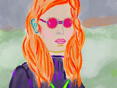 Nila Is Looking For A New Date apple pencil digital work illustration painting procreat