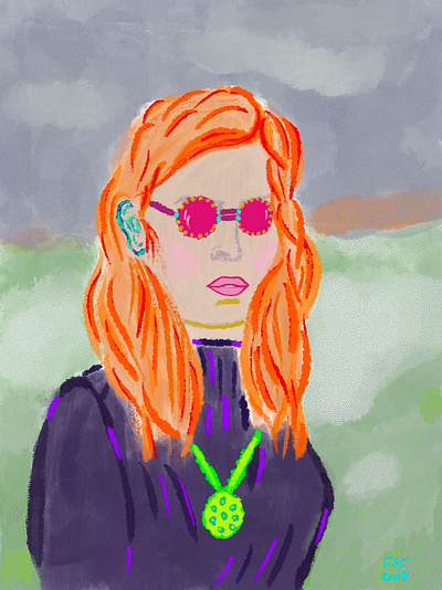 Nila Is Looking For A New Date apple pencil digital work illustration painting procreat