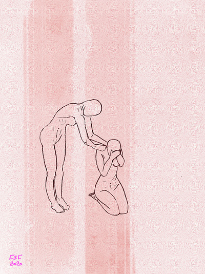 She Is Suffering apple pencil digital work illustration painting procreat