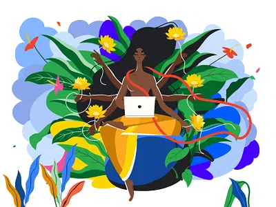 Stress less and enjoy the best. illustration indian vector