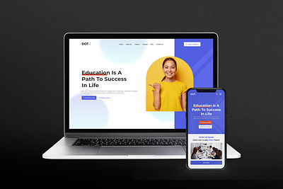 Online Learning App-Website-Landing Page app design figma ui ux web website xd