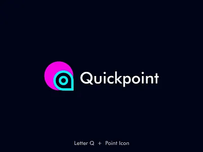 Quickpoint Logo Design abstract app logo best logo designer brand identity branding creative logo design graphic design illustration locator logo logo logo design logo designer modern logo place logo point logo popular dribbble shots q q logo ui