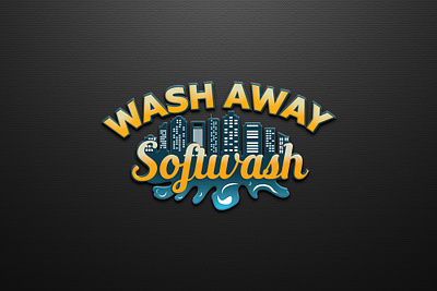 Wash Away Softwash Logo branding graphic design illustration logo logo design power washing logo pressure washing logo softwashing logo vector