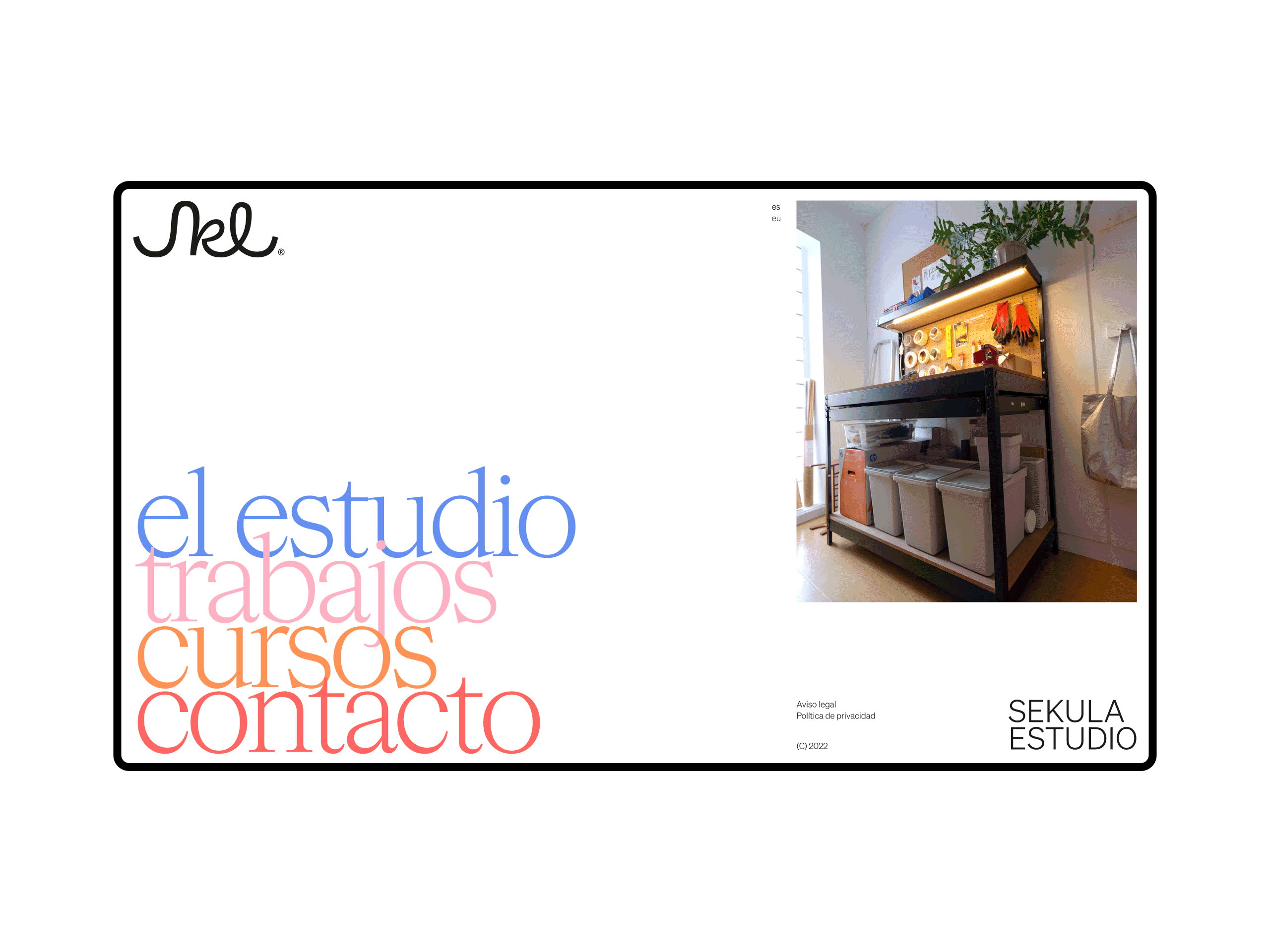 Sekula Estudio color minimal palette ui web web design