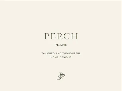 Perch branding identity logo monogram typography