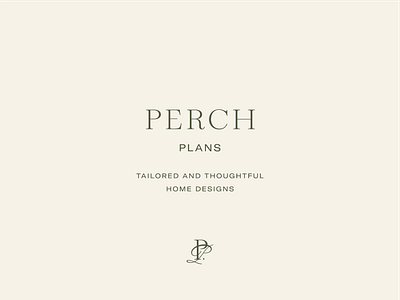 Perch branding identity logo monogram typography