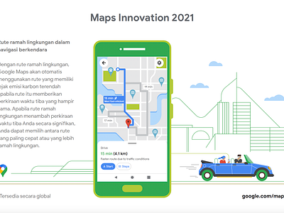 Google Map ar city design digital editorial google handphone icon illustration indonesia infographic map ui vector
