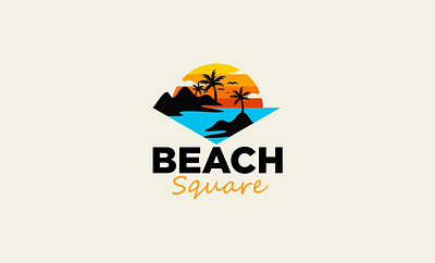 Beach Square Logo Design abstract logo branding business logo creative logo figma website design graphic design illustration logo logo design logo minimal minimal logo minimalist logo real estate logo simple logo design ui vector logo website design website ui ux