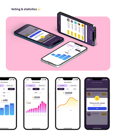 social trolls voting app design social network ui ux