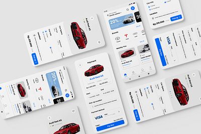 Rent Car App app automotive car mobile app rent ui