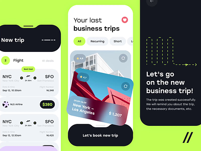Business Travel App android animation app interaction book business dashboard design design ui iis interaction interface mobile mobile app plan plane taxi travel trip ui ux
