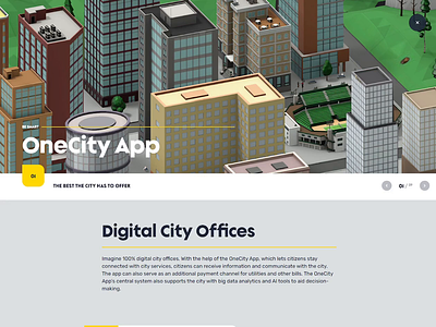 Combis Virtual City 3d animation blender design desktop smart city threejs ui ux web design website