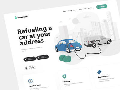 Fuel delivery app website animation app delivery design fuel graphic design illustration ui ux