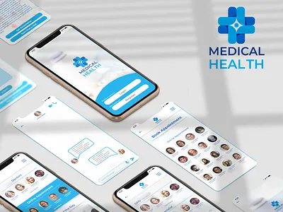 Medical Health Mobile App adobe illustrator adobe photoshop adobe xd doctors health care medical mobile app uiux design