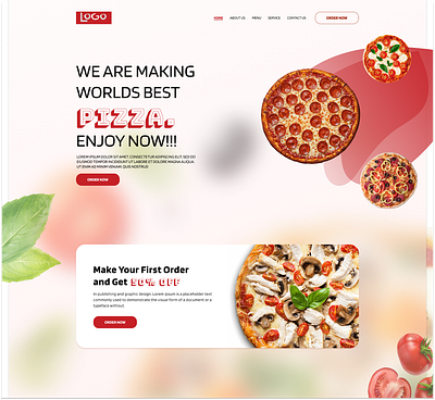 Food Pizza Web design Figma design figma logo psd ui website