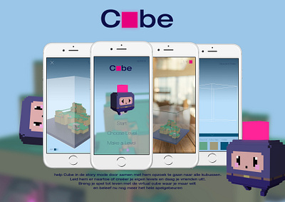 AI game concept "Cube" 3d animation graphic design illustration
