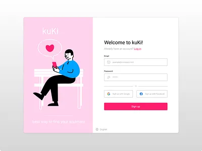 50DayChallenge_Day1_SignupPage design graphic design signup ui