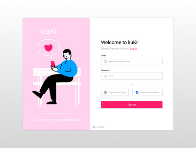 50DayChallenge_Day1_SignupPage design graphic design signup ui