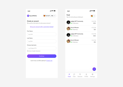 Social Messaging DApp clean cryptocurrency dapp dashboard defi design messaging minimal tokens ui ux