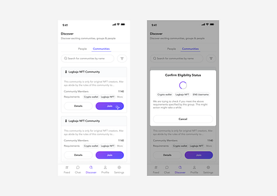 Social Messaging DApp clean cryptocurrency dashboard defi design minimal tokens ui ux