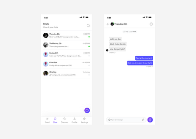 Social Messaging DApp clean dao dapp dashboard defi design minimal ui ux