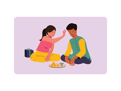 Raksha Bandhan Festival👫✨😀 art avatar boy vector brother concept vector design festival flat vector girl vector human illustration indian festival layout design raksha bandhan sister social creative stock images ui vector vector art