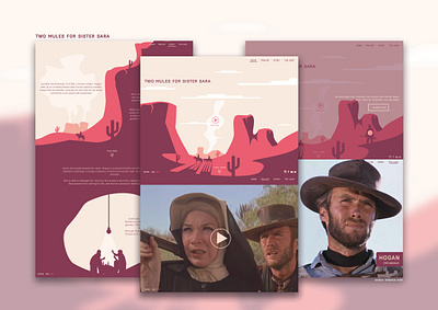 Movie Website Concept design flat graphic design illustration ui vector