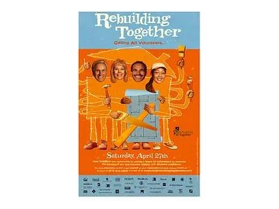 Rebuilding Together Poster branding design graphic design illustration illustrator typography