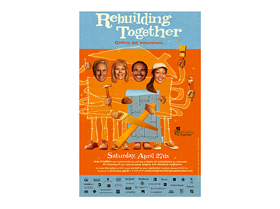 Rebuilding Together Poster branding design graphic design illustration illustrator typography