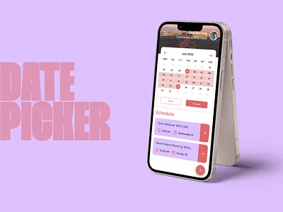 Date Picker DailyUI 080 app design daily ui 080 daily ui inspiration dailyui dailyui 080 date date picker mobile app design mobile app ui design mobile ui design product app design schedule select date and time ui