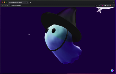 👻 Too cute to boo: A tiny ghost made with Spline 3d animation ghost halloween motion graphics responsive spline web website