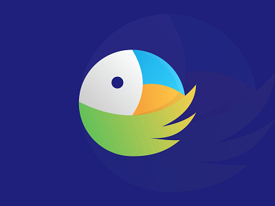 Parrot mark app logo bird branding colorful creative modern logomark cute animal geometric icon logo logo designer parrot ready made logo for sale simple symbol unused logo vector