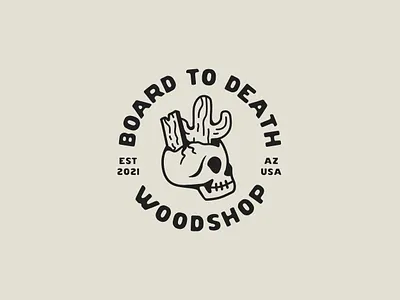 Board To Death Woodshop branding design flat graphic design hand drawn illustration logo minimal vector woodworking