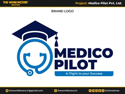 Medico Pilot Pvt. Ltd. - Logo Design & Brand Identity branding color design digital marketing graphic design illustration logo logotype mbbs medical neet neet counselling social media marketing theworkfactory theworkfactory.in theworkfactorycreatives twfcreatives typography vector we evolve