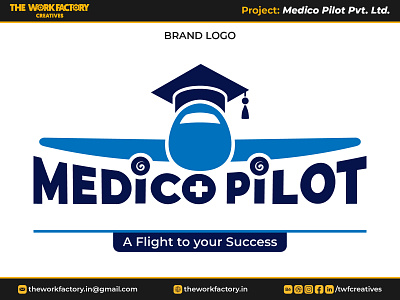 Medico Pilot Pvt. Ltd. - Alternate Logo Concept branding color design digital marketing graphic design illustration logo logotype mbbs medical neet neet counselling social media marketing theworkfactory theworkfactory.in theworkfactorycreatives twfcreatives typography vector we evolve