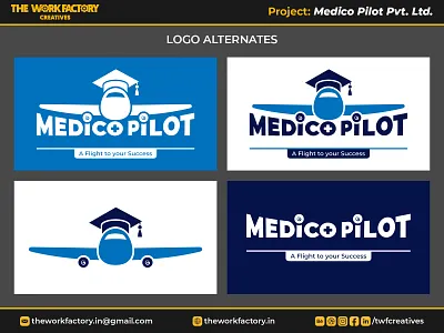 Medico Pilot Pvt. Ltd. - Alternate Logo Concepts branding color design digital marketing graphic design illustration logo logotype mbbs medical neet neet counselling social media marketing theworkfactory theworkfactory.in theworkfactorycreatives twfcreatives typography vector we evolve
