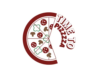Time to pizza logotype lunch