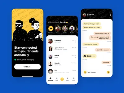 Chat/Messaging App UI app appdesign chat chat app design figma messaging app mobile ui uiux ux