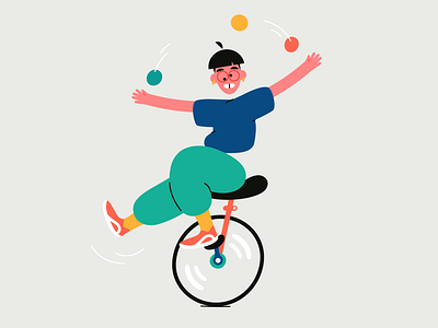 Tasja animation clown cycle illustration motion graphics