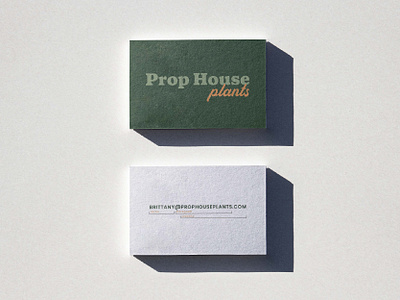 Prop House Business Cards branding business cards graphic design house plants logo design plant plants