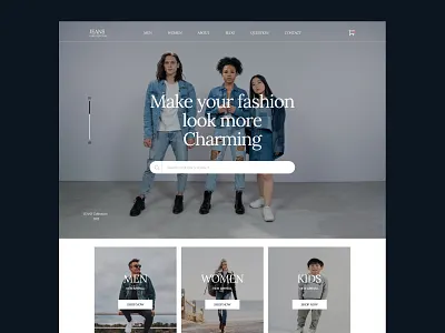 Fashion Landing Page branding creative design e commerce fashion graphic design landing page men minimal modern new online store outfit ui web design website women