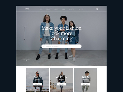 Fashion Landing Page branding creative design e commerce fashion graphic design landing page men minimal modern new online store outfit ui web design website women