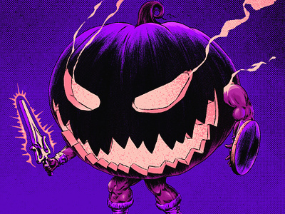 Jacko hallowee he-man heman jack-o-lantern pumpkin