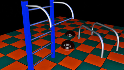 sport equipment 3d cinema 4d illustration