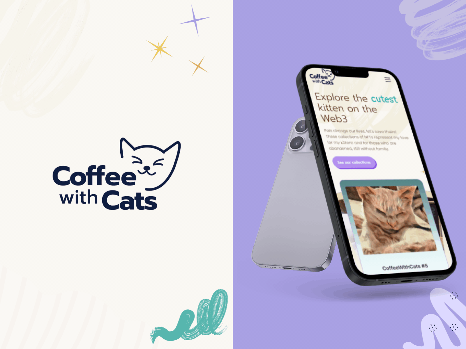 Coffee With Cats branding design graphic design ui ux website