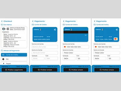 Daily UI 002 - Credit Card Checkout Football Ticket app design ui ux