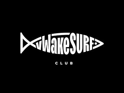 vwakesurf boarding boat brand branding design fish font identity illustration letter logo logotype services surf training wake